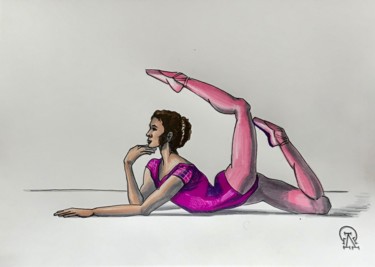 Drawing titled "Балерина. Скетч." by Larissa Lukaneva, Original Artwork, Marker