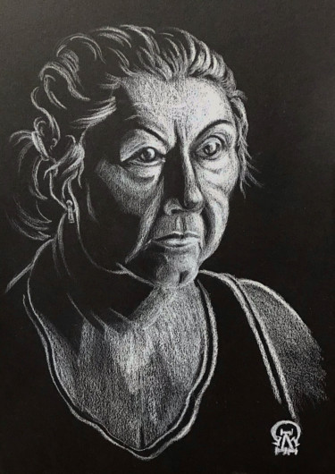 Drawing titled "Женский портрет. Ск…" by Larissa Lukaneva, Original Artwork, Pencil