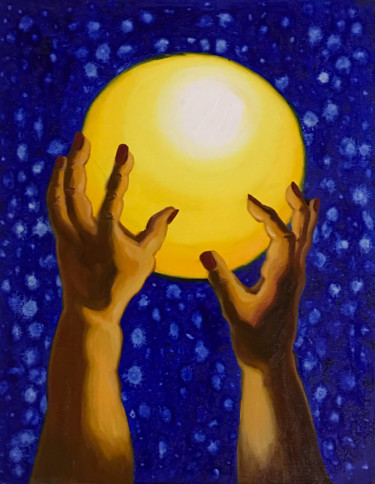 Картина под названием "Украденное Солнце" - Larissa Lukaneva, Подлинное произведение искусства, Масло