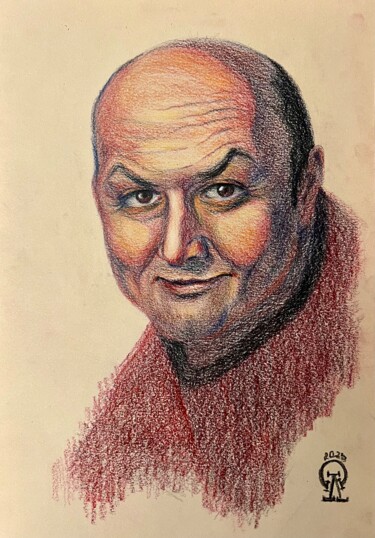 Drawing titled "Мужской портрет. 5.…" by Larissa Lukaneva, Original Artwork, Pencil