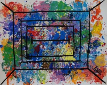 Painting titled "A Window to the Wor…" by Larissa Lukaneva, Original Artwork, Oil