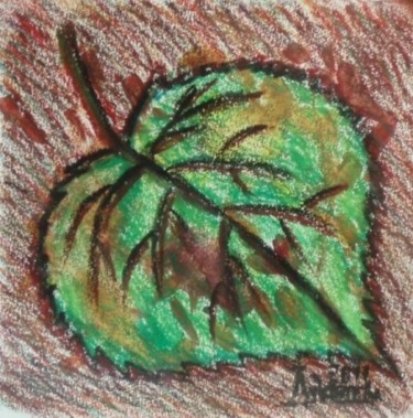 Dessin intitulée "Leaf (3)" par Larissa Lukaneva, Œuvre d'art originale