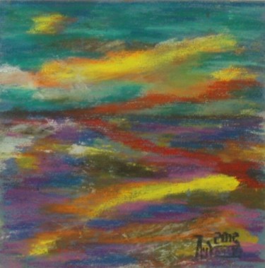 Dibujo titulada "Sunset. Expression." por Larissa Lukaneva, Obra de arte original, Otro