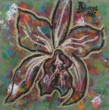 Dessin intitulée "Orchid" par Larissa Lukaneva, Œuvre d'art originale, Autre