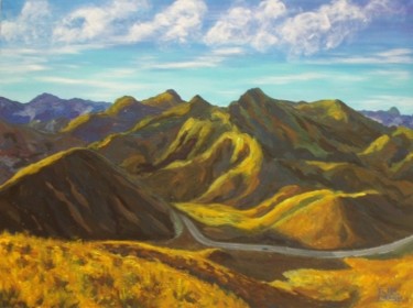 Painting titled "The Road in the Mou…" by Larissa Lukaneva, Original Artwork
