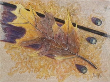 Desenho intitulada "Last Leaf" por Larissa Lukaneva, Obras de arte originais, Outro