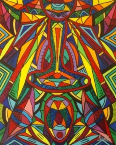 Painting titled "The Mimicry" by Larissa Lukaneva, Original Artwork, Oil