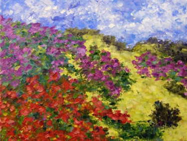 Painting titled "Flowering Season" by Larissa Lukaneva, Original Artwork, Oil