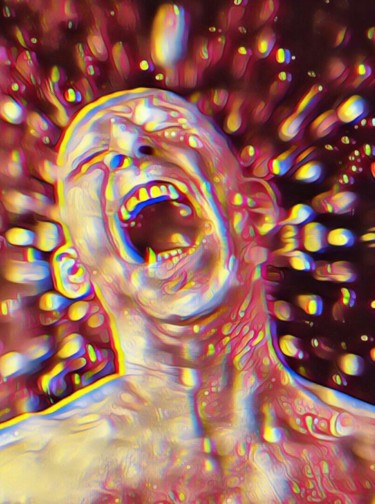 Digitale Kunst mit dem Titel "Scream" von Polaroyd, Original-Kunstwerk, Digitale Malerei