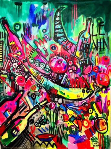 Peinture intitulée "“Paleta de Sabores”" par Ener Asniak, Œuvre d'art originale, Bombe aérosol