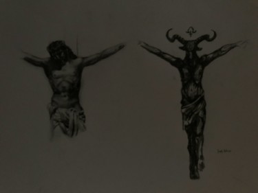 Drawing titled "jesus" by Enes Kılınç, Original Artwork, Charcoal