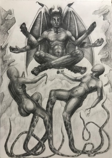 "The God Form The Sky" başlıklı Resim Enes Kılınç tarafından, Orijinal sanat, Karakalem