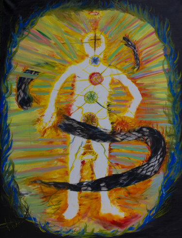 Картина под названием "A Aura Celestial" - Diego José Lopes, Подлинное произведение искусства, Масло