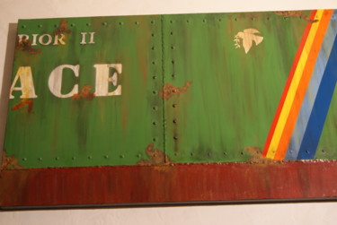 Schilderij getiteld "RAINBOW WARRIOR" door Jacques Engleraud, Origineel Kunstwerk, Olie