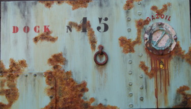 Картина под названием "dock-n15" - Jacques Engleraud, Подлинное произведение искусства