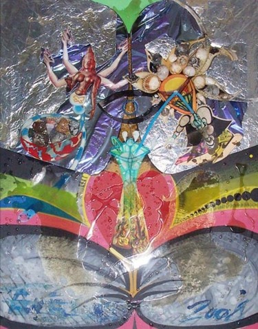 Pintura titulada "La Gara tra la Dea…" por Luca Geremia Russo Multiverse Maze Art, Obra de arte original, Acrílico Montado e…