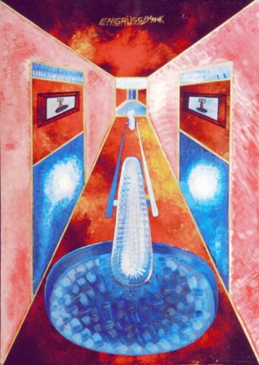 Pintura titulada "Espressione di Volti" por Luca Geremia Russo Multiverse Maze Art, Obra de arte original, Oleo Montado en B…
