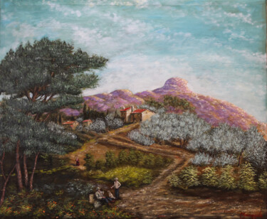 Peinture intitulée "N°349 LE GARLABAN" par Enio Maccazzola, Œuvre d'art originale, Huile