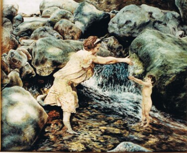 Peinture intitulée "084-l-eau-source-de…" par Enio Maccazzola, Œuvre d'art originale, Huile