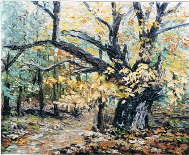 Painting titled "144-le-chataignier-…" by Enio Maccazzola, Original Artwork, Oil