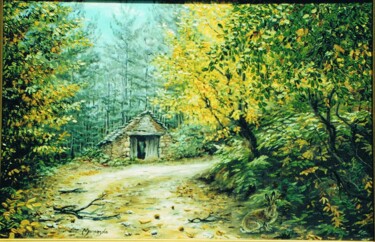 Peinture intitulée "204-chemin-forestie…" par Enio Maccazzola, Œuvre d'art originale, Huile