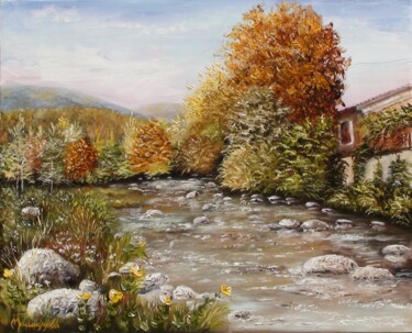 Painting titled "282-la-riviere-luec…" by Enio Maccazzola, Original Artwork, Oil