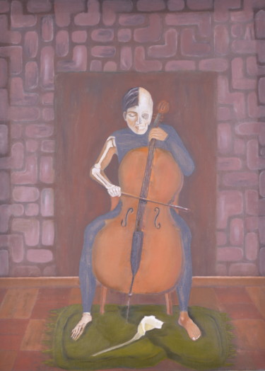 Painting titled "The Last Concert" by Enkart, Original Artwork, Oil