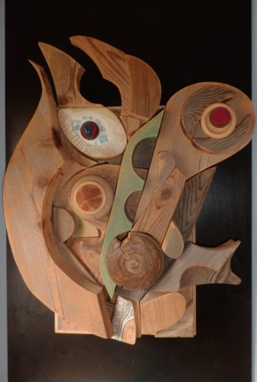 Sculpture titled "caos.jpg" by Ennio Bastiani, Original Artwork, Wood