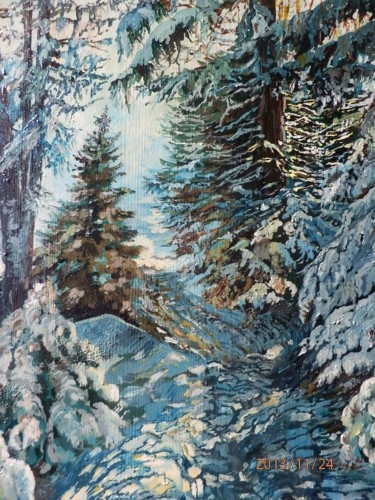 Pittura intitolato "bosco-2006.jpg" da Ennio Bastiani, Opera d'arte originale