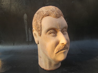 Sculpture titled "autoritratto/self p…" by Ennio, Original Artwork, Terra cotta