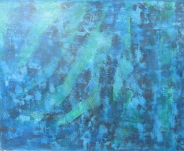 Peinture intitulée "blue in green - 61/…" par Ennio, Œuvre d'art originale, Acrylique