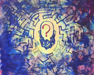 Pintura titulada "Quem sou?" por Enoc Alma, Obra de arte original, Tinta