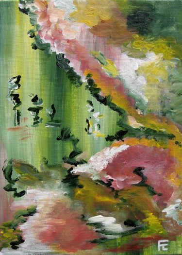 Peinture intitulée "Rêve de Chine" par Fiona Caldone, Œuvre d'art originale, Huile
