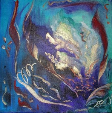 Peinture intitulée "Le chant des sirènes" par Fiona Caldone, Œuvre d'art originale, Huile