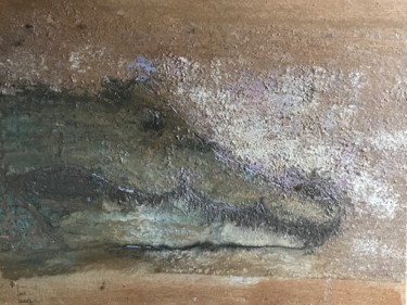 Pittura intitolato "Crocodilia" da Enric Correa, Opera d'arte originale, Smalto