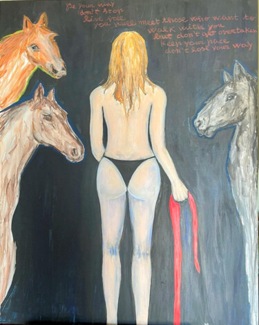 Картина под названием "Be your way" - Enrica Badas, Подлинное произведение искусства, Акрил Установлен на Деревянная рама дл…