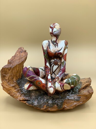 Sculpture titled "Reflect" by Enrica Toffoli, Original Artwork, Clay