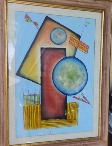 Painting titled "Uccelli" by Enrico Franceschetti, Original Artwork, Oil