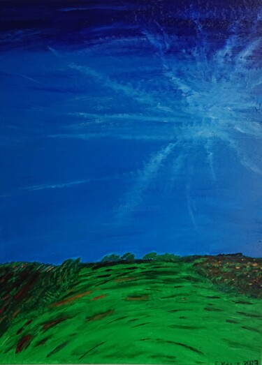 Schilderij getiteld "Horizont" door Enrico Haack, Origineel Kunstwerk, Olie