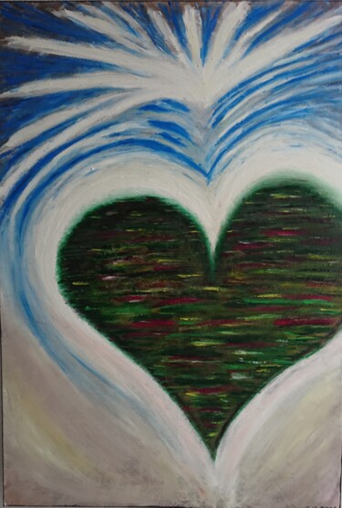 Malerei mit dem Titel "Herz" von Enrico Haack, Original-Kunstwerk, Öl