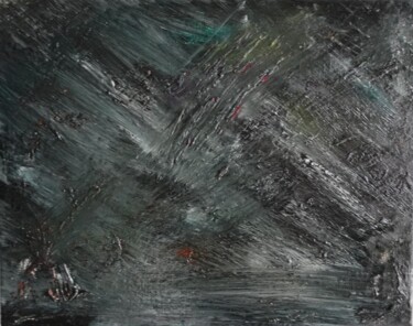 Painting titled "Black" by Enrico Haack, Original Artwork, Oil