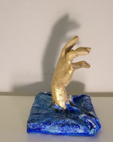 Скульптура под названием "SOS DAL MEDITERRANEO" - Enrico Marzi, Подлинное произведение искусства, Папье-маше