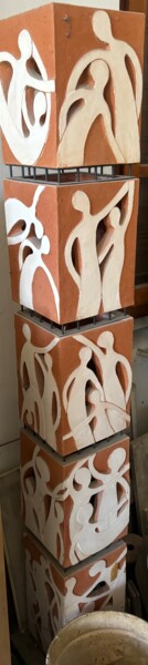 雕塑 标题为“Lampada proiettore” 由Enrico Petrolini, 原创艺术品, 粘土