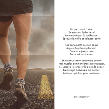 Arts numériques intitulée "Courir" par Enrico Siconnelly, Œuvre d'art originale, Photo montage