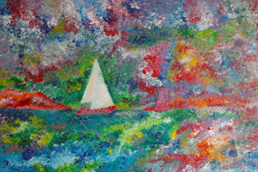 Pittura intitolato "in un mare di colori" da Enrico Torricelli, Opera d'arte originale, Acrilico