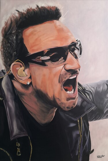 Painting titled "Bono" by Enrique Escolar Hernández, Original Artwork, Oil Mounted on Wood Stretcher frame