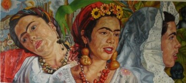 Pintura titulada "Las Fridas" por Enrique Monraz, Obra de arte original