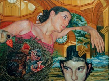 Pintura titulada "Comenzando de nuevo" por Enrique Monraz, Obra de arte original