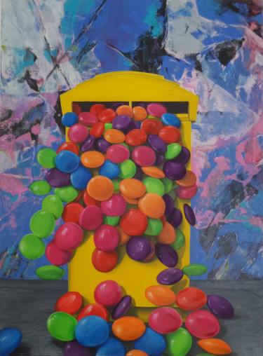 Pintura intitulada "Candy Post" por Enrique Etievan, Obras de arte originais