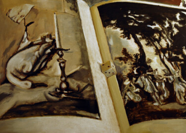 Digital Arts titled "Peinture livresque.…" by José Sales Albella, Original Artwork, Oil